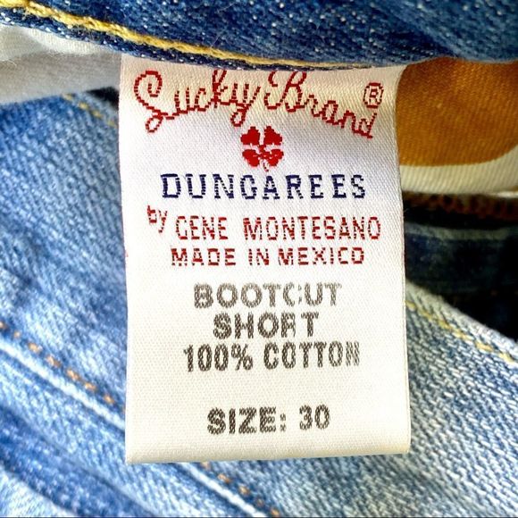 Lucky Brand Men's Dungarees Gene Montesano Bootcut Short Jeans Size 30 - Picture 6 of 10